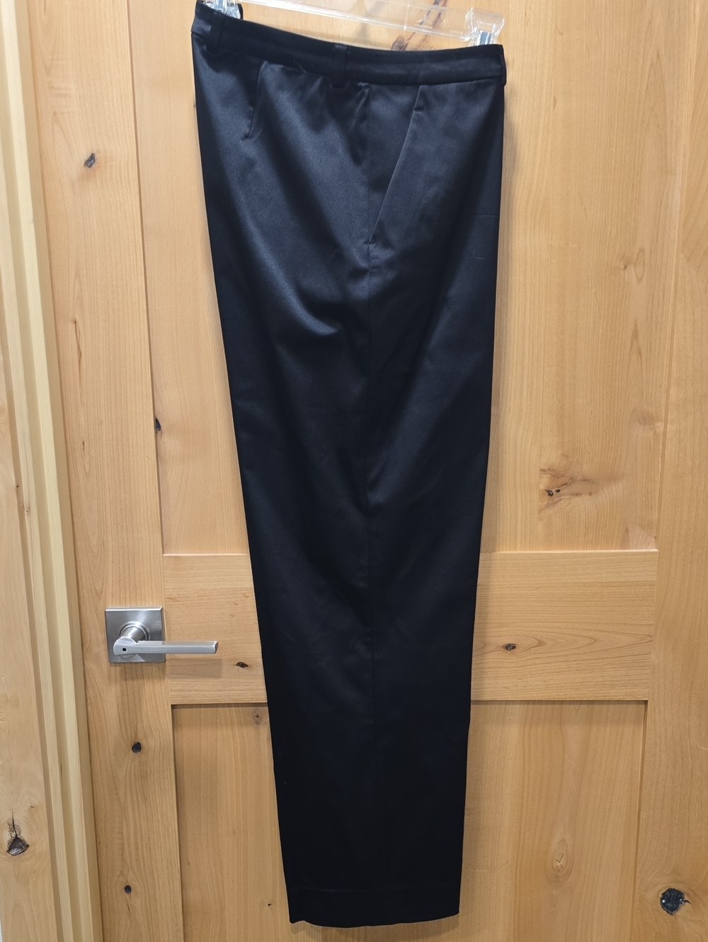ST. JOHN Black Silk Straight Leg Dress Trousers Pant
